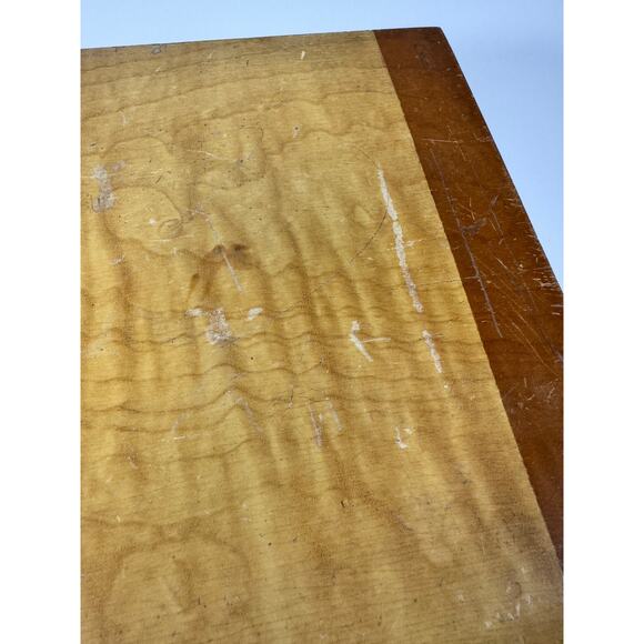 Vintage Vintage Streamlined Design Wooden Jewelry Box with Red Bakelite Handle - Picture 6 of 10